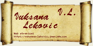 Vuksana Leković vizit kartica
